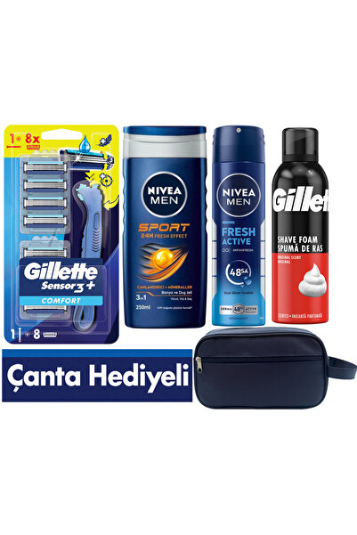 Gillette Сензор3 Плюс Комфортна самобръсначка + 8 резервни ножчета за бръснен...