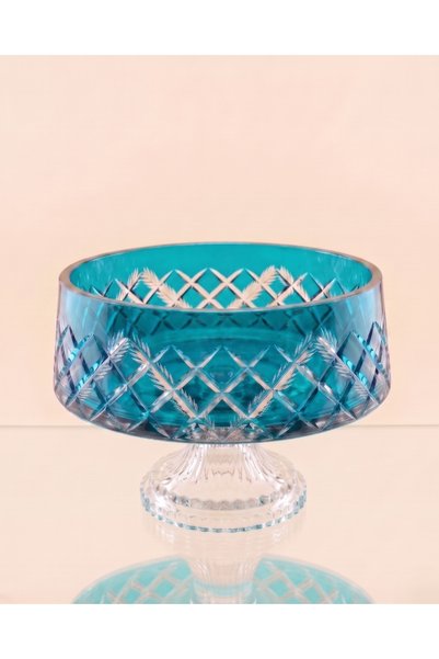 AKDEN STORE Crystal Glass Hand-Cut Luxury Presentation Bowl - Serving Bowl