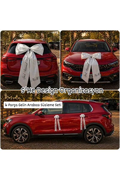 s'he design organizasyon Kişiselleştirilen Premium Gelin Arabası 6 Parça Araç...
