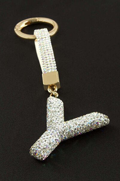 ZERO LAND Gldisptm Lettered Saroski (11438) Stone Keychain-Y