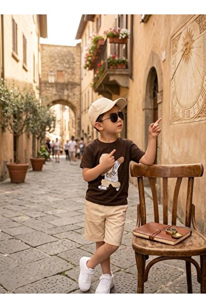 zavera for kids Μπλουζάκι για αγόρι με στάμπα αρκουδάκι, 100% βαμβάκι - Λινό ...