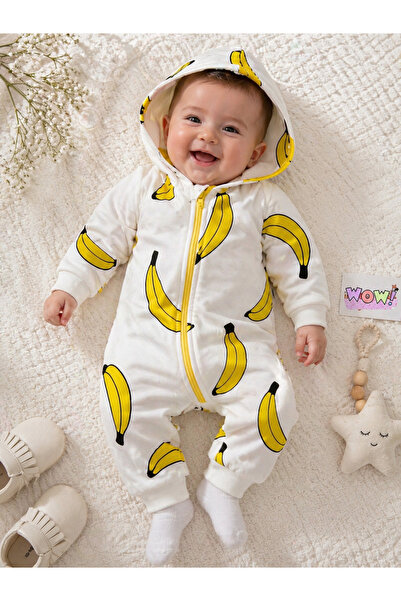 leora kids store Bebek pamuklu muzlu tulum