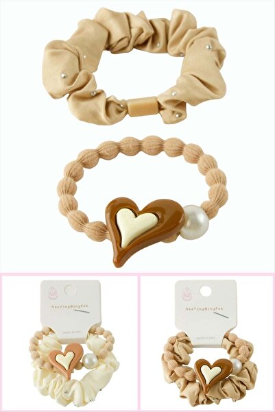 Generic Brand Heart Bow Elastic Buckle 2 Pieces