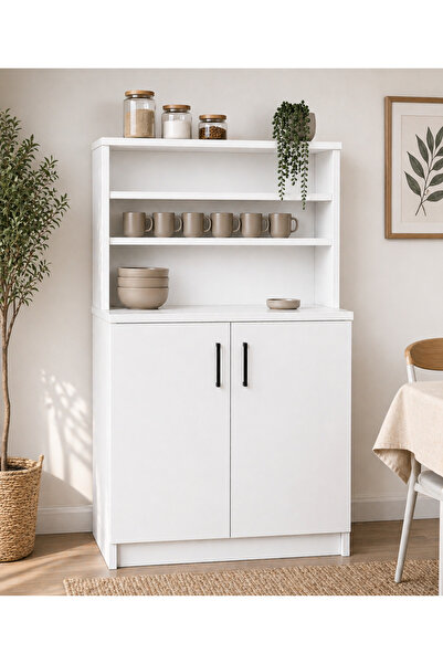Barida Sanat %100 MDF Mutfak Dolabı, Kahve Köşesi, Kiler Dolabı, Çok Amaçlı D...