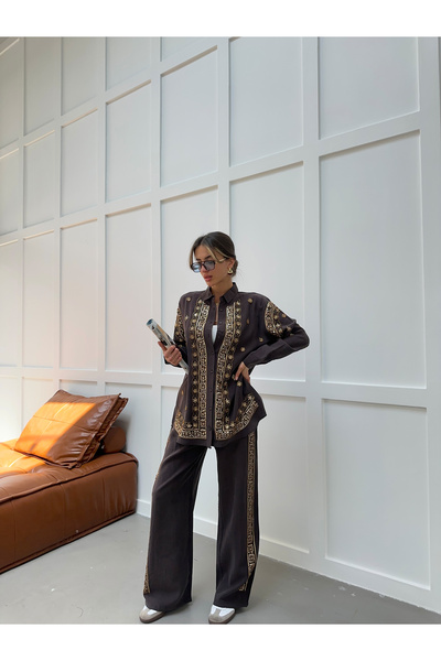 MİA NOURA ΓΥΝΑΙΚΕΙΟ ΠΟΥΚΑΜΙΣΟ ΜΕ ΧΑΝΤΡΕΣ ΜΠΡΟΣΤΑ, ΠΙΣΩ ΚΑΙ ΣΤΑ ΜΑΝΙΚΙΑ, ΠΑΝΤΕ...