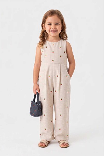 ministok Cherry Lady Kiraz Κεντητό Φόρεμα με Φιόγκο στην Πλάτη και Αξεσουάρ γ...