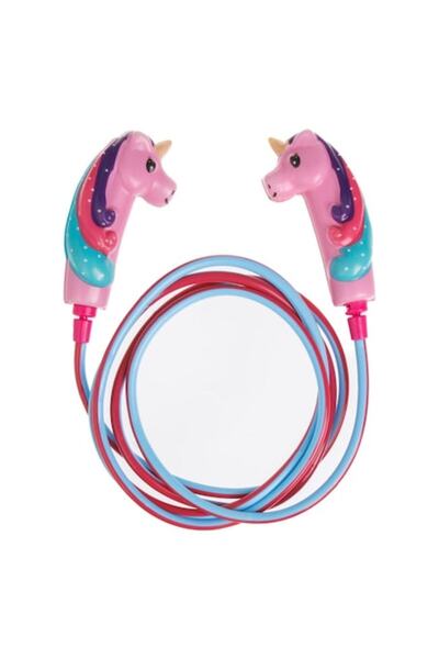 OEM Coardă de sărit colorată cu mânere moi, cu tematică unicorn, pentru copii...