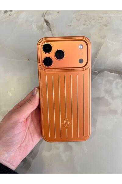 ZB Aksesuarda Moda İPHONE 17 PRO MAX Uyumlu Rimowa Çizgili Bavul Tasarım Prem...