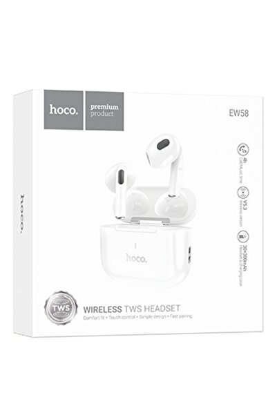 Hoco (EW58) – Casti Wireless, Ear Buds, BT 5.3, 150h StandBy, 300mAh, White