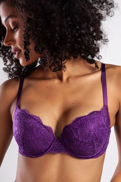 Generic Brand حمالة صدر G.colors Balconette Foam Push Up، حمالة صدر أرجوانية ...