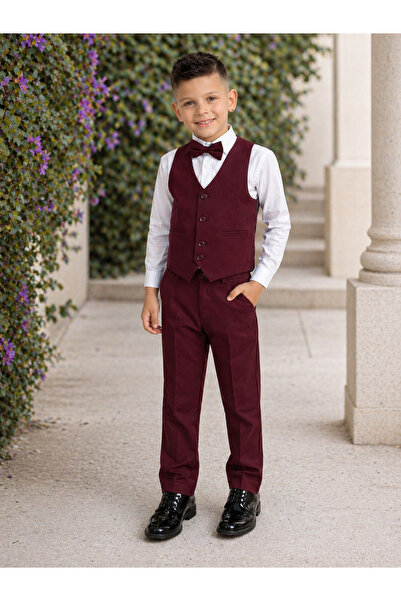 leora kids store Erkek çocuk yelekli smokin takım