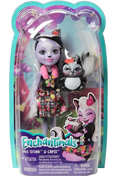 mattel ENCHANTIMALS PAPUSI CU ANIMALUTE SAGE SKUNK SI CAPER