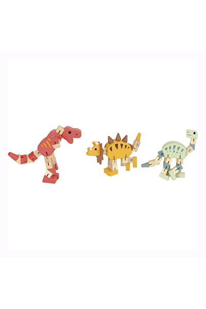 Egmont Toys Jucarie educativa flexibila din lemn Dinozaur, Egmont Toys