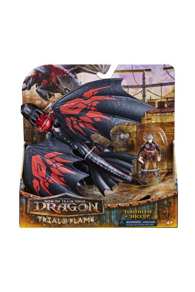 Spin Masters HOW TO TRAIN YOUR DRAGON TRIAL OF THE FLAME TOOTLESS DRAGON SET ...
