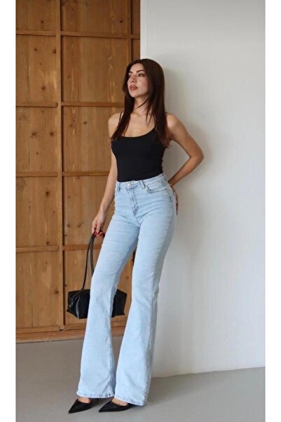 SU SHE ΝΕΑ ΣΕΖΟΝ ΨΗΛΟΜΕΣΩΤΑ ΕΛΑΣΤΙΚΑ ΠΑΝΤΕΛΟΝΙΑ ΤΥΠΟΥ ΦΛΑΡ ΓΥΝΑΙΚΕΙΑ ΜΠΛΕ ΙΣΠ...