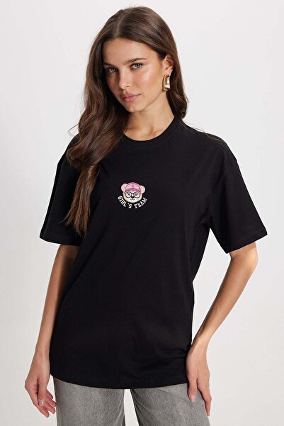 Tudors Γυναικείο μπλουζάκι με φαρδιά γραμμή, 100% βαμβακερό, με λαιμόκοψη ποδ...