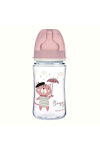 CANPOL Babies Anti-colic Bottle With Wide Neck 240 ml Pp Bonjour Paris_Pink -...