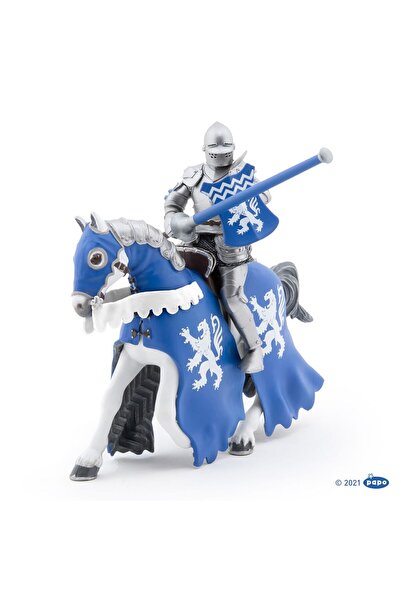 Papo HORSE FIGURINE WITH BLUE ARMOR