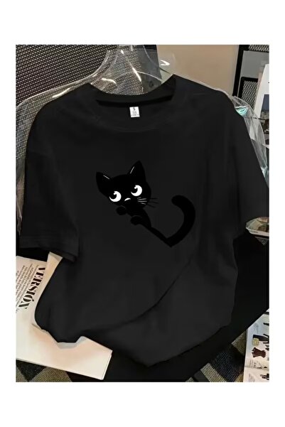 ZİYMO TRICOU UNISEX CU IMPRIMEU DE PISICI