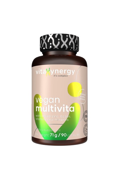 VITAXYNERGY Мултивита, хранителна добавка, веган, 90 капсули, 1 бр.