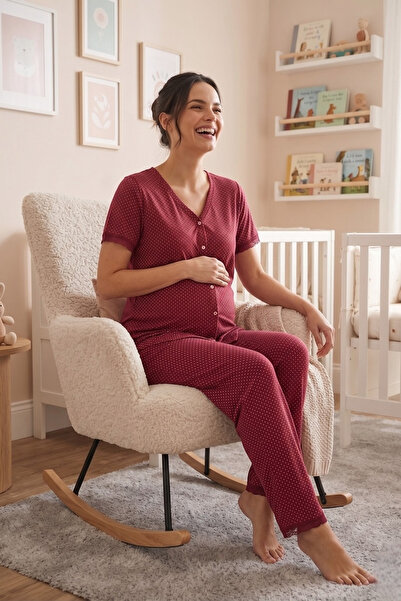 Miss Dünya Lissa Σετ πιτζάμες για εγκύους και μητρότητα Pure Comfort με πουά ...