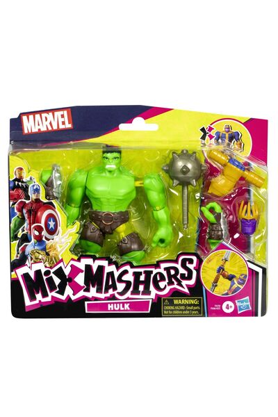 Hasbro Комплект MARVEL AVENGERS MIX MASHERS, фигурка на Хълк 12 см и аксесоари