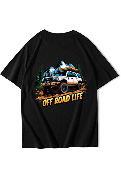 BRZ COLLECTION Tricou Unisex Oversize Off Road Life Negru