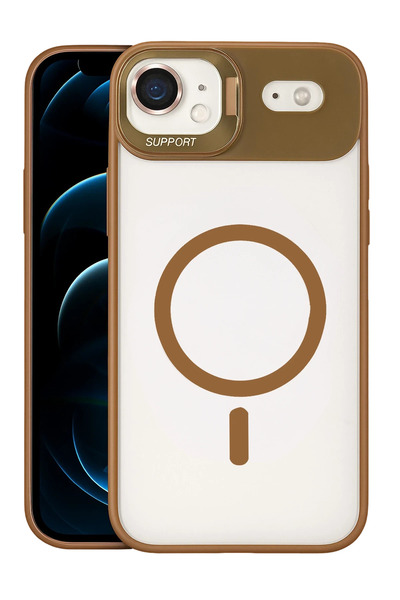Joko Gldisptm iPhone 17 Air Remim Lens Cover with Magsafe Stand (91029) - Brown