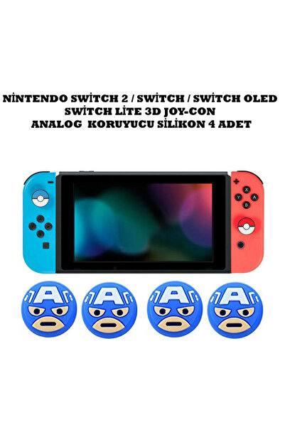 WOTOBE Switch/Switch 2/Switch Oled /Switch Lite Uyumlu Yeni 3D Analog Silikon...