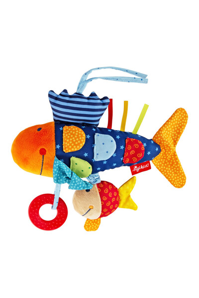 Sigikid Plush sensory toy with activities and vibrations Fish, PlayQ