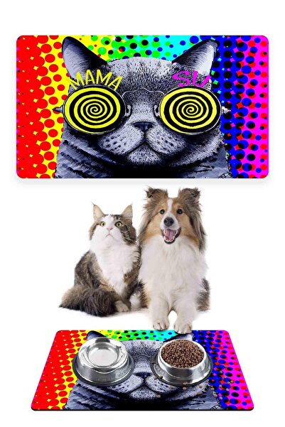 Patipeti بساط تغذية الحيوانات الأليفة بالطعام والماء، قاعدة ماصة سهلة التنظيف...