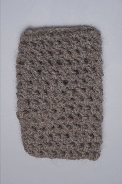 Anatolia Soap Goat Hair Fiber Body Hand Knitted. Grey