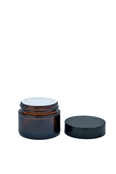 parlakcam Amber Brown 30ml Glass Cream Jar