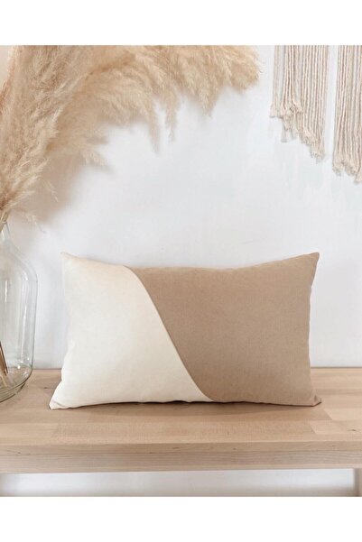 Hestia Home Kırlent Kılıfı Yastık Kılıfı Viva Dikdörtgen Kılıf Bej 30x50 Cm