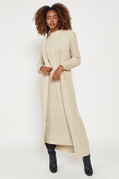 Hopoi Kadın Taş Saç Örgülü Elbise Cck9090