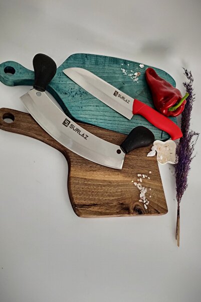 SürLaz Sürmene Nakiri Şef Bıçağı+ Çift Tutma Satır Zırh