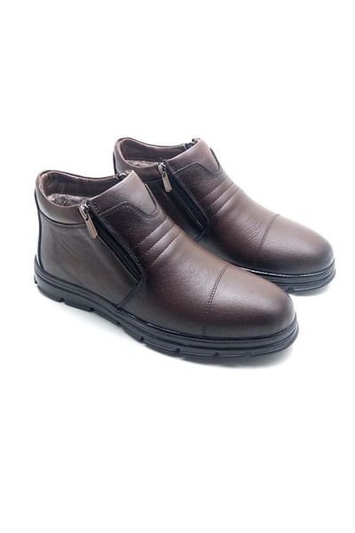 Deritarz Genuine Leather Full Orthopedic Shearling Men's Boots