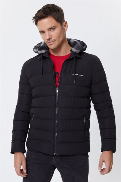 Lee Cooper معطف Glory للرجال باللون الأسود موديل 221 LCM