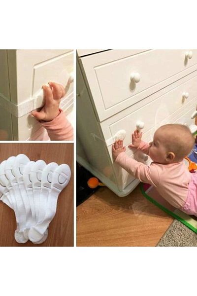 4 Baby 10 Pieces Multi-Purpose Drawer Cabinet Child Lock Lock Baby Child Safety Cabinet And Drawer Lock