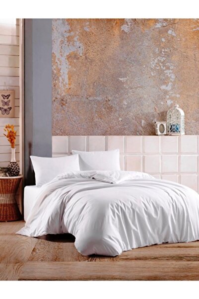 NİVEMESHOME Set cuvertură de pilota dublă Nivemes White Ranforce 100% bumbac