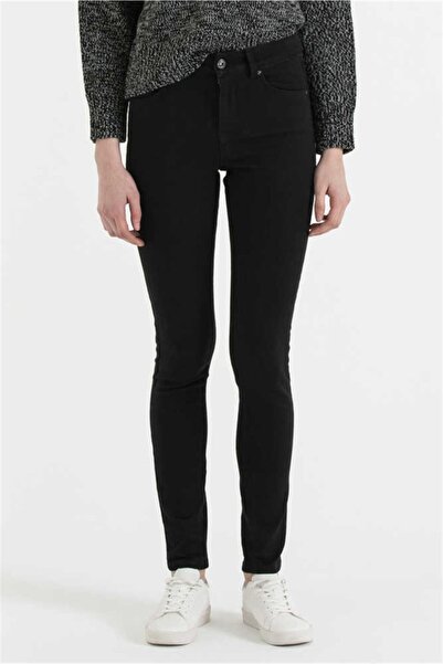 Lee Cooper بنطال جينز نسائي ضيق من Jamy ذو قصة عالية باللون الأسود