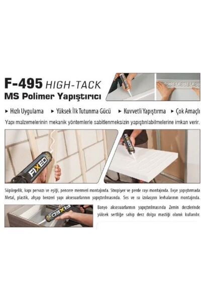 FIXED F495	fıxed Ms Polimer Yapıştırıcı Hıgh-tack 495gr