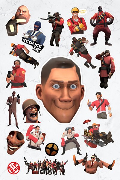 ZipZap Team Fortress 2 Video Oyun Sticker Paketi (20 ADET)
