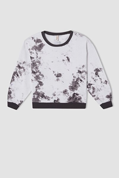 DeFacto Суичър с кръгла яка за момиче