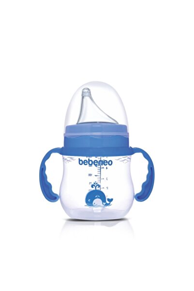 BEBENEO Kulplu Damla Akıtmaz Bardak 150 Ml Mavi