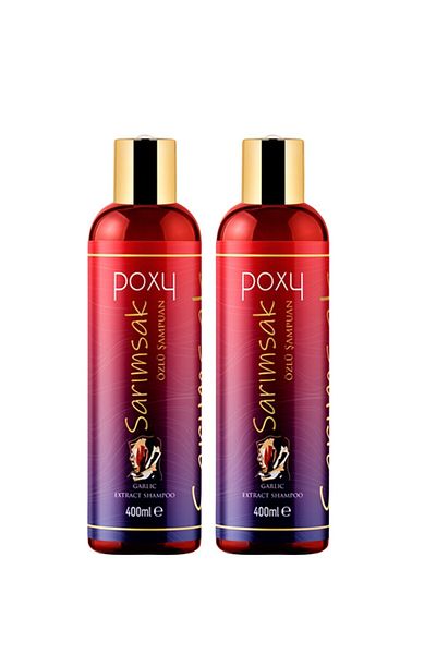 Poxy Special Garlic Extract Closed Hair Shampoo - 400 Ml x 2 Pieces