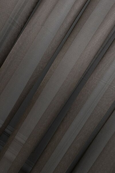 perdealemi Brown Grek Tulle Curtain 350x250cm Sparse Pleat 1/2
