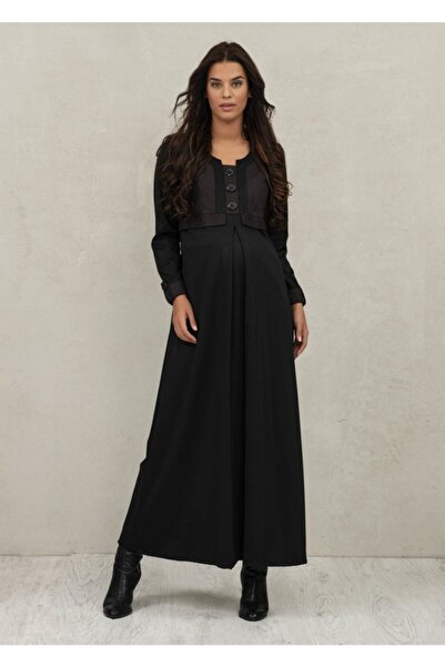 Even Fashion Hamile Giyim فستان حمل مزين بأزرار