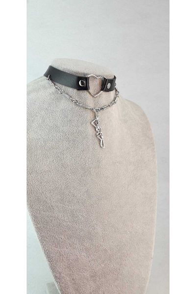 Fugusugu Heart Center Suicide Rope Goth Choker