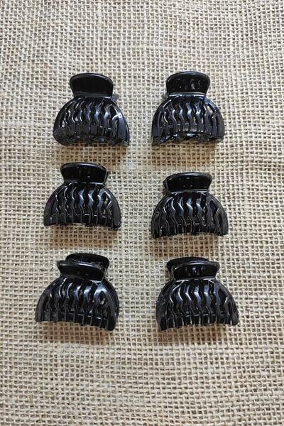 platin hediyelik 6 τεμάχια μαύρα μικρού μεγέθους κουρτίνες - γυναικεία κλιπ μαλλιών